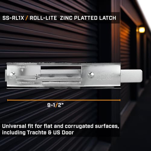 Roll-Lite Original Stainless Steel Latch, 9-1/2" × 2-1/4", 2-Bolt, Universal fit for Flat & Corrugated Doors (Hardware Included) New with Minor Surface Marks - size: SS-RL1SX