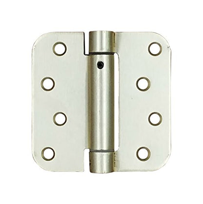 Self Closing Spring Door Hinges Brass 4 Inch - 5/8 Radius 2-Pack - color: Satin Brass