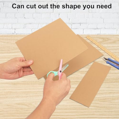 100 Pack 8"x 10" Corrugated Cardboard Sheets, Flat Cardboard Layer Pads 2 mm Thickness, Flexible Packaging Inserts for Shipping, Mailing, and Crafts, by IHDYPPEW - size: 100 Pack 8"x 10" brown