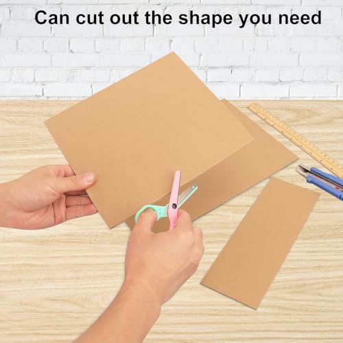 100 Pack 11"x 14" Corrugated Cardboard Sheets, Flat Cardboard Layer Pads 2 mm Thickness, Flexible Packaging Inserts for Shipping, Mailing, and Crafts, by IHDYPPEW - size: 100 Pack 11"x 14" brown