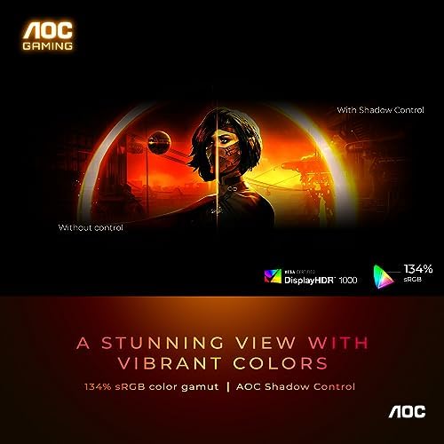 AOC 27 Inch Gaming Monitor QHD 180Hz Mini-LED HDR1000, Q27G3XMN - size: 27" 180Hz Mini-LED