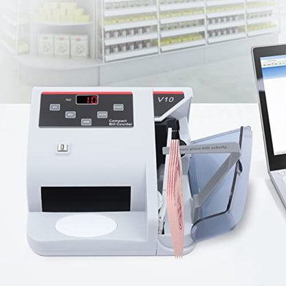Money Counter Machine with UV/MG/WM Counterfeit Detection, American Portable Commercial Money Detector,100-240V LED Display, 600pcs/min