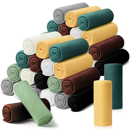 Kinlop 40 Packs Throw Blanket Bulk 60 x 50 Inch Fleece Throw Soft Blankets Warm Cozy Lightweight Plush Blanket for Bed Couch Sofa Pet Office Wedding Gifts Travel Camping (Delicate Color) - color: Delicate Color