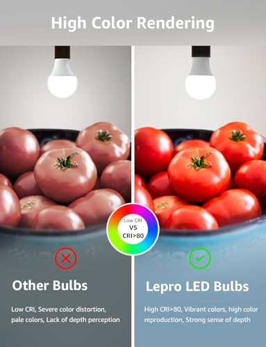 Lepro A19 E26 Dimmable LED Light Bulbs 14W 1500 Lumen Daylight White 6 Pack - color: Daylight White