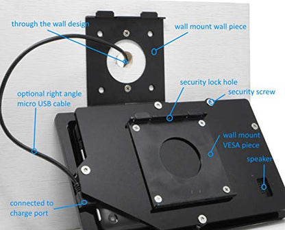 Security Anti-Theft Acrylic Case for Dell Latitude 13 2-in-1 7350 Detachable Tablet with Wall Mount Kit (Black, Latitude 13 2-in-1 7350 Detachable) - color: Black, size: Latitude 13 2-in-1 7350 Detachable