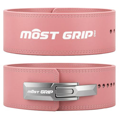 10mm Quick Lock Lever Belt Weightlifting for Men Women - color: Pink, size: XL(39-45inches)
