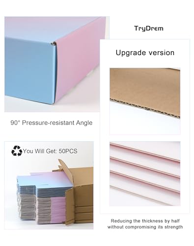 Shipping Boxes 50-Pack Cardboard Boxes: Purple Packaging Boxes - 6x4x2 Mailer Boxes - Small Business Mailing Packing Box - color: ‎Purple, size: 6x4x2 inch