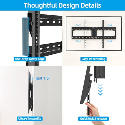 HOME VISION Heavy Duty Tilt TV Wall Mount for 32-86 Inch Flat/Curved Screen - size: 9601/ 32-86"