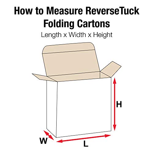 Aviditi White Folding Gift Boxes, 7 1/4" x 2" x 7 1/4", Pack of 250, Easy to Assemble Reverse Tuck Carton, for Small Gifts or Parts - color: White