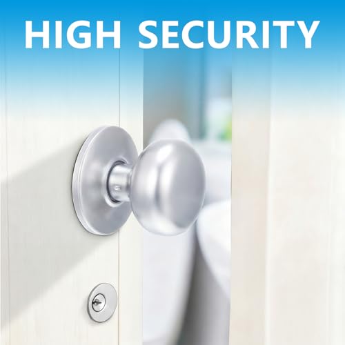 Tandefio 1 Set Double Cylinder Mortise Lock, Left Hand Reverse, Silver - color: Silver, style: Left Hand Reverse