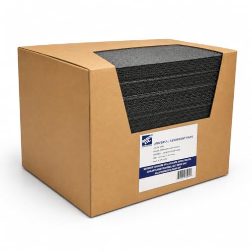 Basics Universal Absorbent Pads 16x18 in, Oil Water Coolant Spill, 200 Pack - size: 200-Pack