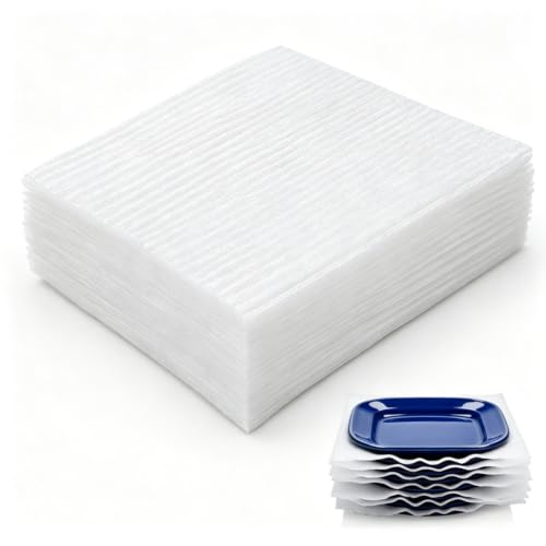 50 Pack 12x12 Inch 1mm PE Foam Wrap Sheets for Moving Shipping Glassware