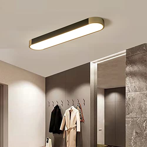Tioolo Modern Ceiling Light, Dimmable LED Ceiling Light with Remote, 27.5in - color: Black+Gold/36W, Painted