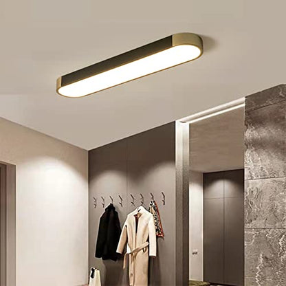 Tioolo Modern Ceiling Light, Dimmable LED Ceiling Light with Remote, 27.5in - color: Black+Gold/36W, Painted