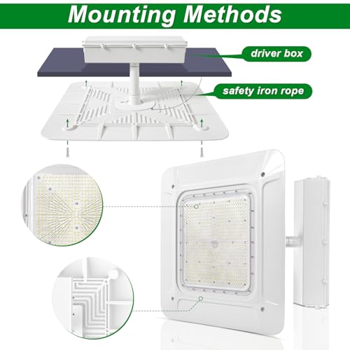 LED Gas Station Canopy Light 240W Carport Garage Lamp Fixture 5700K - color: 240W