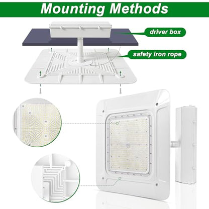 LED Gas Station Canopy Light 240W Carport Garage Lamp Fixture 5700K - color: 240W