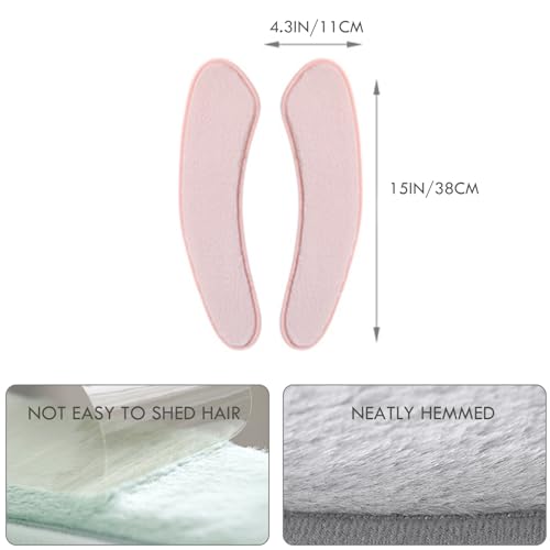 Thick and Warm Toilet Seat Cushion Cover - with Sticky Toilet Seat Cushion - Washable and Reusable Mat for Winter - Double Flap Separation, TPR Back Adhesive, Soft and Protective (Pink) - color: Pink