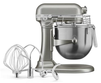 KitchenAid KSMC895CU 8-Quart Commercial Countertop Mixer with Bowl Guard, 10-Speed, Gear-Driven, Contour Silver - color: Contour Silver, style: With Bowl Guard