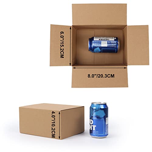 CRUGLA 40 Packs Shipping Boxes 8x6x4, Cardboard Boxes for Small Business, Corrugated Mailing Box Bulk for Packaging - size: 8x6x4 Inch