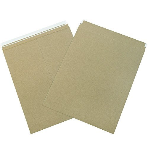 BOX USA Rigid Stay Flat Mailers 7 x 21 in, 100 Pack Kraft Mailers - size: 17" x 21"