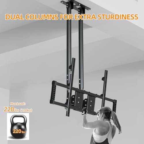 Ceiling TV Mount for 60-120 inch TV Hold 220 lbs, 20 Height Levels