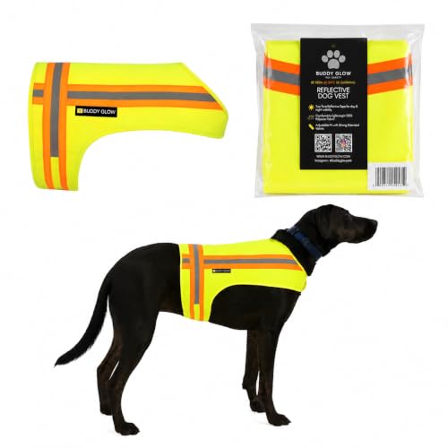Reflective Dog Vest. High Visibility Yellow Safety Vest for Outdoors. Safeguard Your Dog with Easy to wear Adjustable and Breathable Reflective Gear (Large) - size: Large