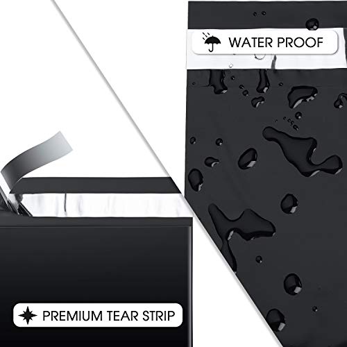 Metronic Poly Mailers 14.5x19 200Pcs Large Shipping Bags for Clothing Black - color: Black, size: 14.5x19 200PC