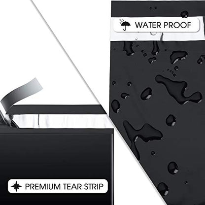 Metronic Poly Mailers 14.5x19 200Pcs Large Shipping Bags for Clothing Black - color: Black, size: 14.5x19 200PC