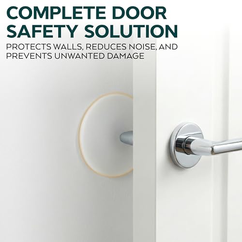 Door Knob Wall Protector 3.15" 6 Pack, White Adhesive Silicone Pads - size: 3.15 inches Pack 6
