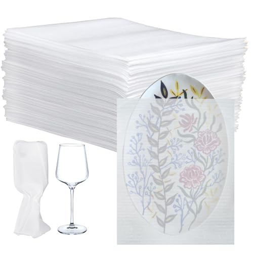 50 Pack Foam Pouches 8x16in, Cushion Foam Wrap for Moving - size: 8x16 inch