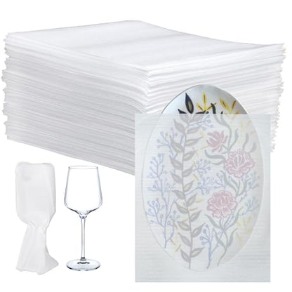 50 Pack Foam Pouches 8x16in, Cushion Foam Wrap for Moving - size: 8x16 inch