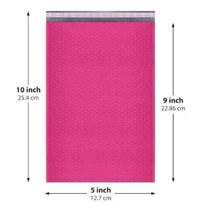 Hot Pink Bubble Mailers 5x10, Self Seal Poly Padded Envelopes #00, 250 Pack - color: Hot Pink, size: 5"x10" / 250 Pack