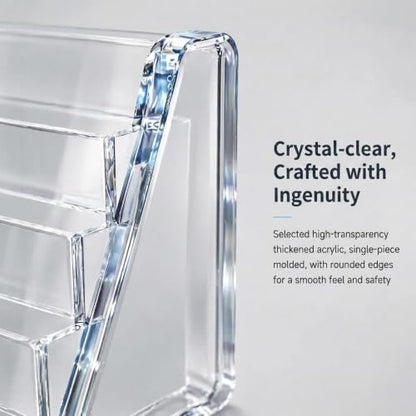 5 Tier Acrylic Brochure Holder Display Stand, Pamphlet and Flyer Organizer, Table Sign Holder for Office, Home, Store