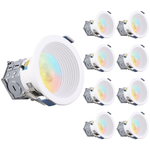 TORCHSTAR 8-Pack 5CCT 3 Inch LED Recessed Light Canless, White - color: White-5CCT, size: 3 Inch