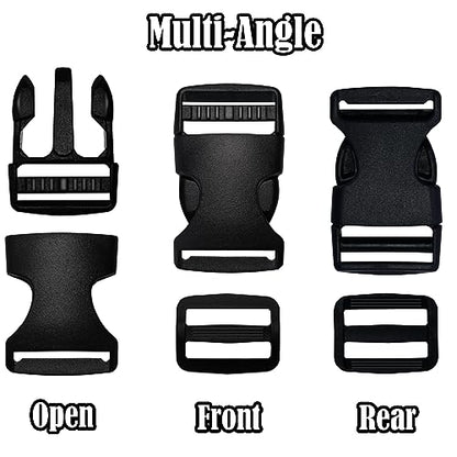 1 Inch Buckles Kit, 6 Buckles for Backpack Fanny Pack Belt Dog Collars. - color: 1 Inch Buckles