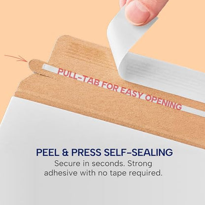 BOX USA Rigid Mailers 12.75 x 15 (100-Pack) - Cardboard Mailer Envelopes for Photos, Artwork, Certificates - Stay Flat - size: 12.75" x 15" (100-Pack)