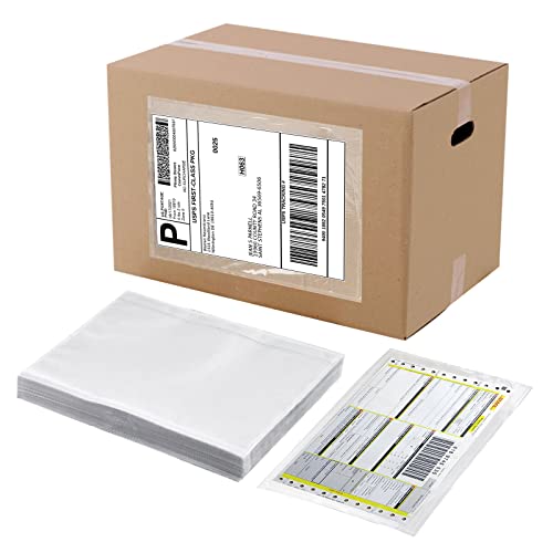 RyhamPaper Packing List Envelopes, Clear 7.5" x 5.5" Self Adhesive Shipping Labels Envelope Pouches (2000 Pack) - size: 2000 Pack