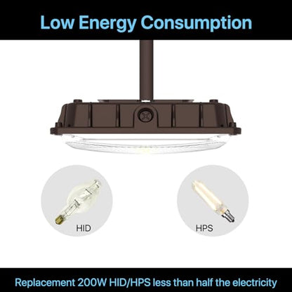 HYPERLITE LED Canopy Light 45W: 6300lm 4Packs 9.5"x9.5" LED Canopy Lights 5000K Daylight,Ideal and Commerical Canopy LED Lights for Garage,Carport,Shop,Workshop,Underpass,Entrance