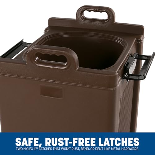 Carlisle FoodService Products Cateraide Insulated Beverage Dispenser with Handles for Catering, Kitchen, and Restaurants, Plastic, 10 Gallons, Brown - color: Brown, size: 10 Gallon Capacity