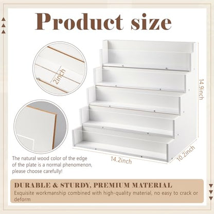Yuntau 5 Tier Greeting Card Display Stand, White - color: White, size: 5 Tier