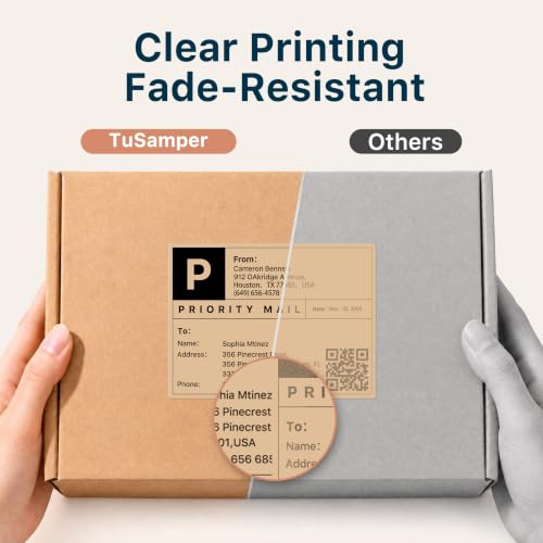 4" x 3" Thermal Labels, Brown, 500 Labels/Roll - color: Brown