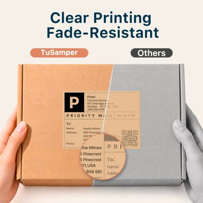 4" x 3" Thermal Labels, Brown, 500 Labels/Roll - color: Brown