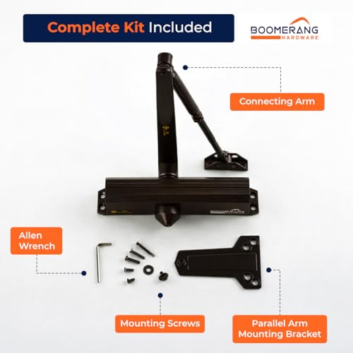Boomerang D4016 Medium/Heavy-Duty Designer Auto Commercial Door Closer - color: Dark Bronze
