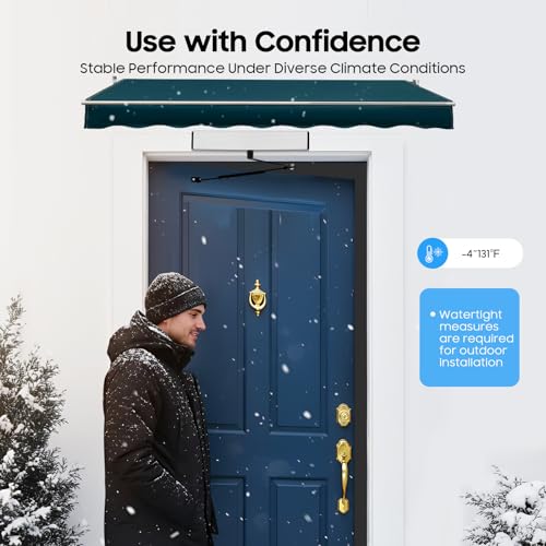 Handicap Door Opener for Disabled People, Automatic Swing Door Opener Kit, 100-240V Door Opener and Closer, 65W Low Energy Swing Gate Operator with Remote Control and Push Buttons