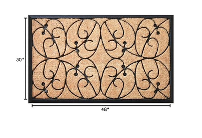 Calloway Mills Applegate Heavy-Duty Coir and Rubber 30" X 48" Doormat - size: 2'6" x 4' (Rectangular)