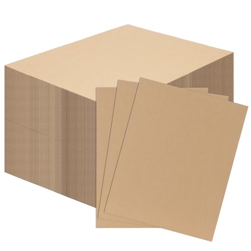 RLAVBL 100 Pack 11x14 Corrugated Cardboard Sheets, Flat Cardboard Inserts for Shipping, Mailing, Packing, DIY Crafts - color: Brown-100 Pack, size: 11x14