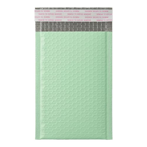 Mint Green Poly Bubble Mailers 4 x 7 + 1.57 Inch,120 Per Box - color: Mint Green, size: 4"x7"+1.57"