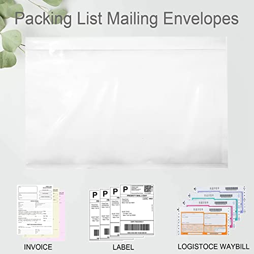 7.5'' X 5.5'' Packing Slip Envelope Pouches, Shipping Label Sleeves, Top Loading Packing List Mailing Envelopes, Clear Shipping Sleeves for Labels (500Pcs) - size: 7.5" X 5.5" - 500 Pcs