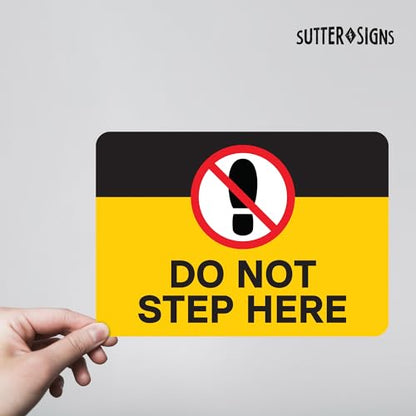 4pk Do Not Step Here Stickers, 10" x 7"