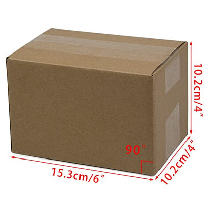 SUNLPH Shipping Boxes 6x4x4 Inches Small Corrugated Cardboard Boxes, 25 Pack - size: 6 x 4 x 4 inch